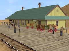 Updated V & T Virginia City passenger depot